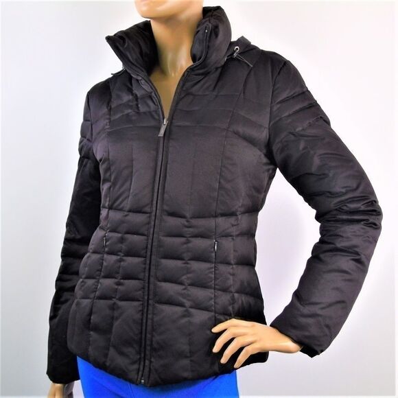 Calvin Klein Quilted Down Puffer Hooded Jacket - Picture 1 of 8